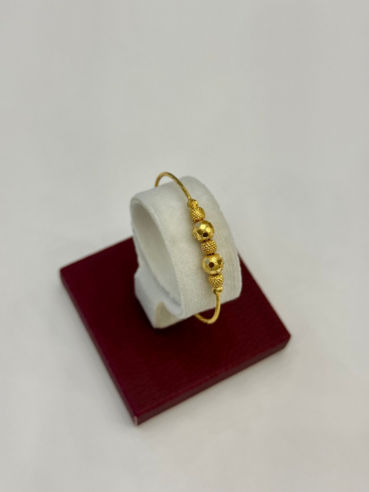 Flexible Child's Bangle (AD64) - 925 Silver & 24K Gold Plated