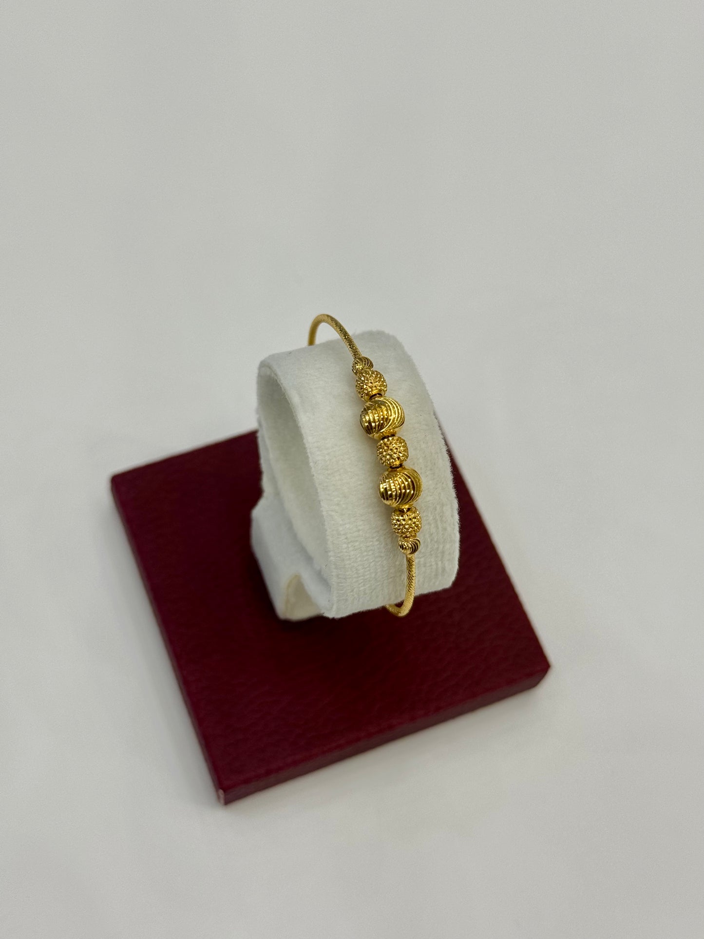 Flexible Child's Bangle (AD69) - 925 Silver & 24K Gold Plated