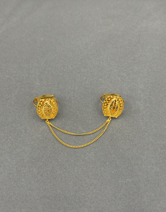 Twin Ring Chain (D27) - Silver 925 & Gold Plated