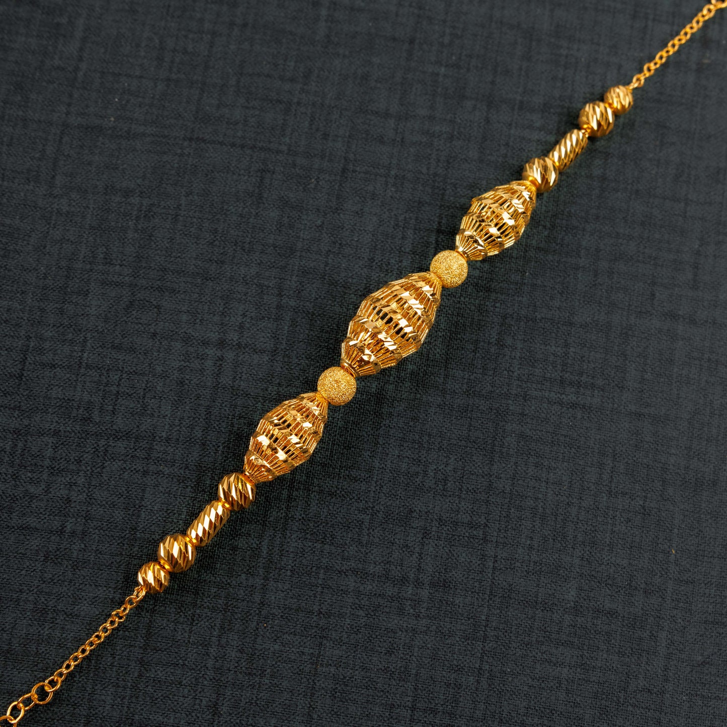 RP Beads & Ball Bracelet (D11) - Silver 925 & Gold Plated