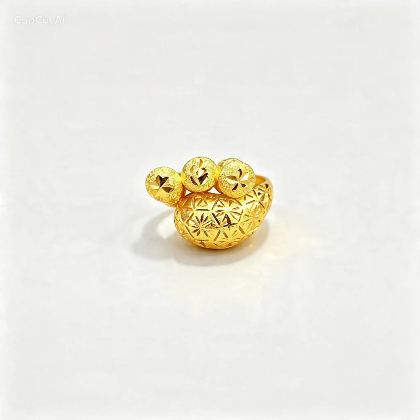 3D RP Rings (AD72) - Silver 925 & Gold Plated