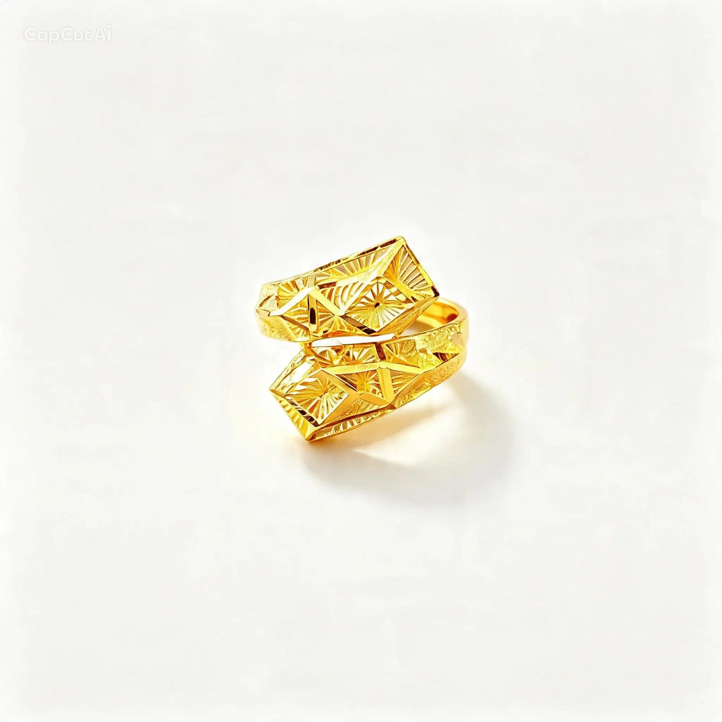 3D RP Rings (AD48) - Silver 925 & Gold Plated