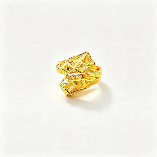 3D RP Rings (AD48) - Silver 925 & Gold Plated