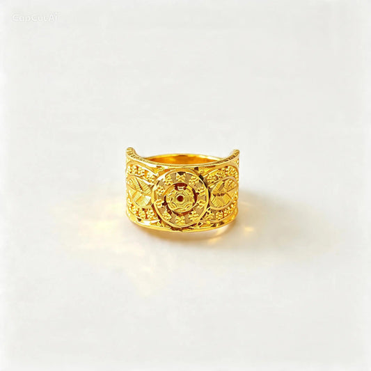 3D RP Rings (AD46) - Silver 925 & Gold Plated