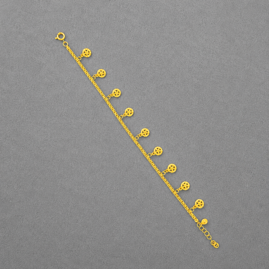 Star Charm Bracelet (D1) - 925 Silver & 24K Gold Plated